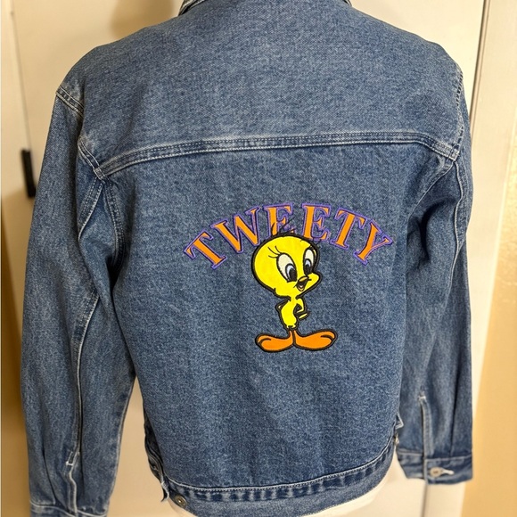 Vintage Looney Tunes Tweety Bird Denim Jacket size medium - Picture 4 of 9